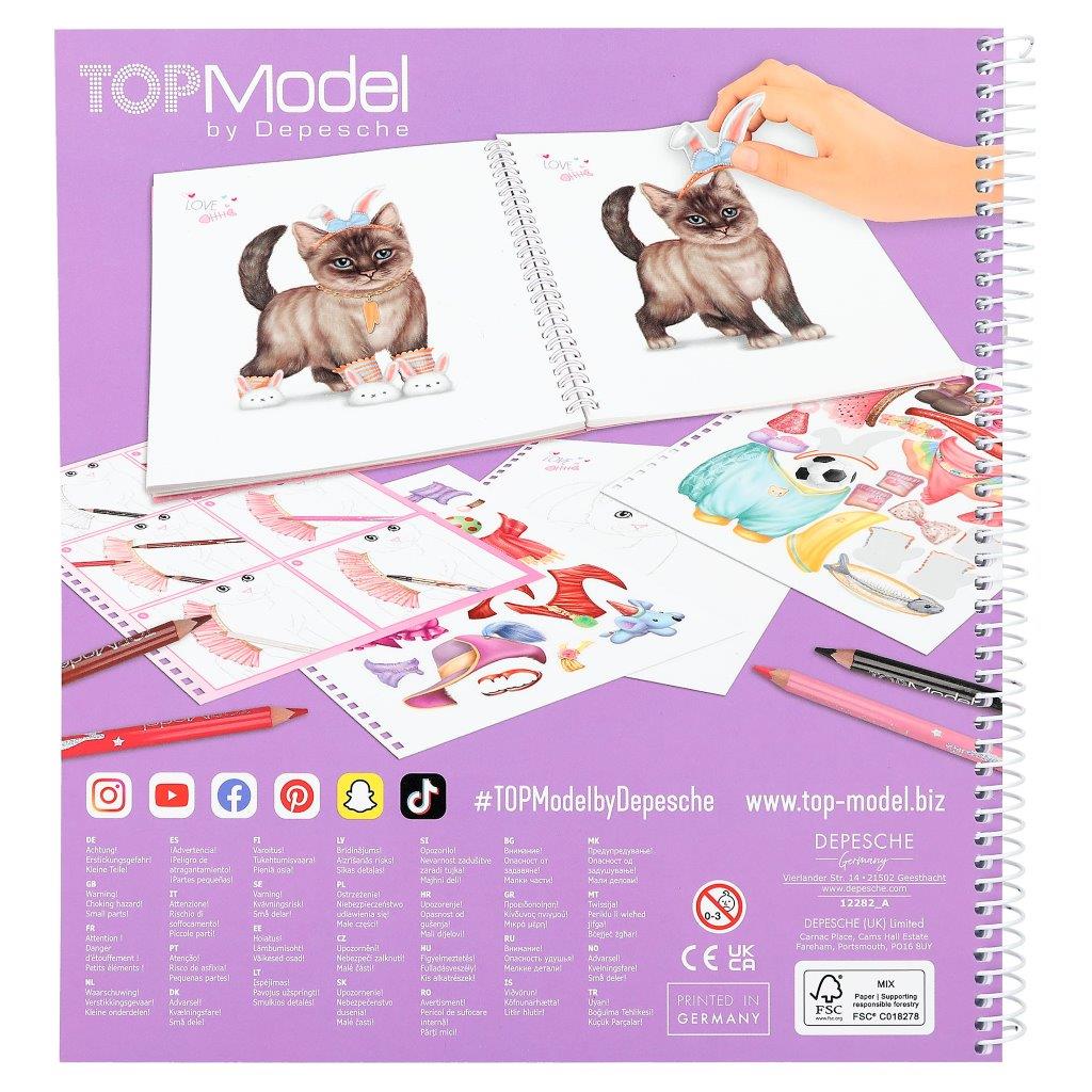 TOPModel Create Your Own Kitty Colouring Book - Image 5
