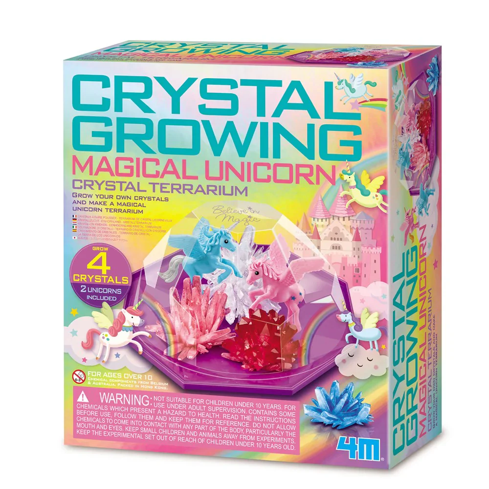 Crystal Growing Unicorn Terrarium