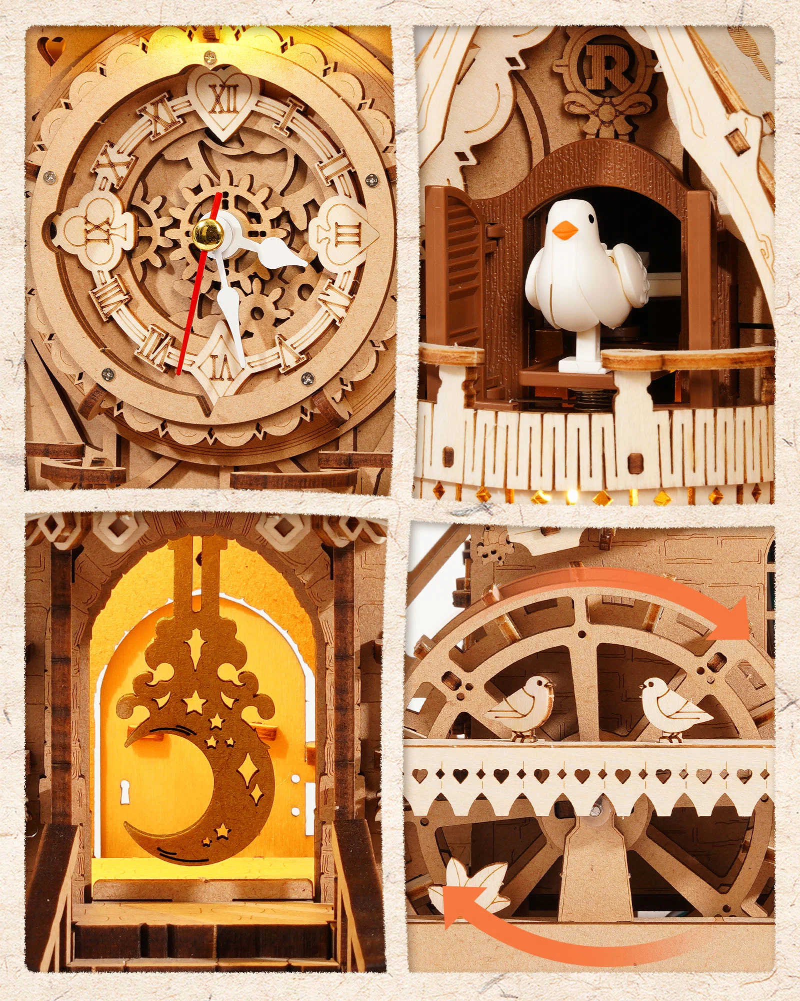 Cuckoo Clock (wood colour) - Image 6