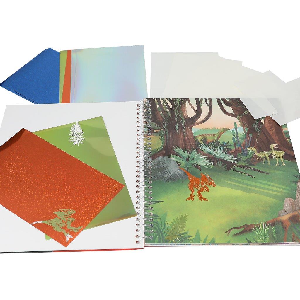 Dino World Colouring Book Stick & Shine - Image 4