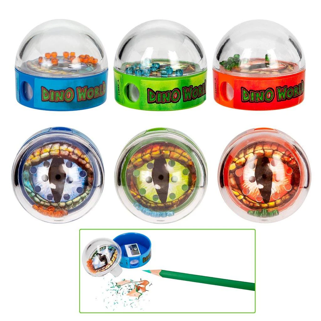 Dino World pencil sharpener Asst