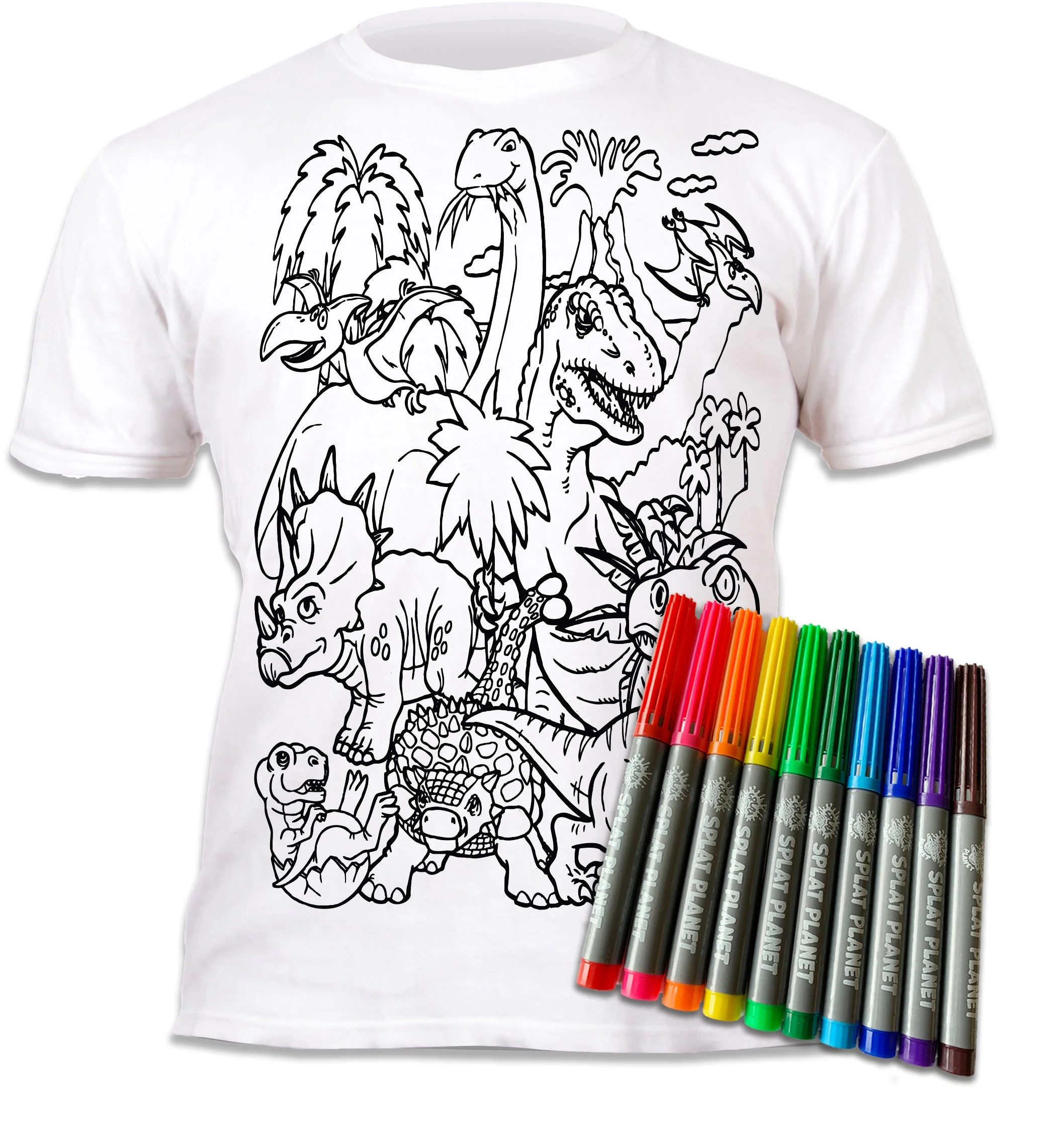 Dinosaur Colour In T-Shirts - Image 2