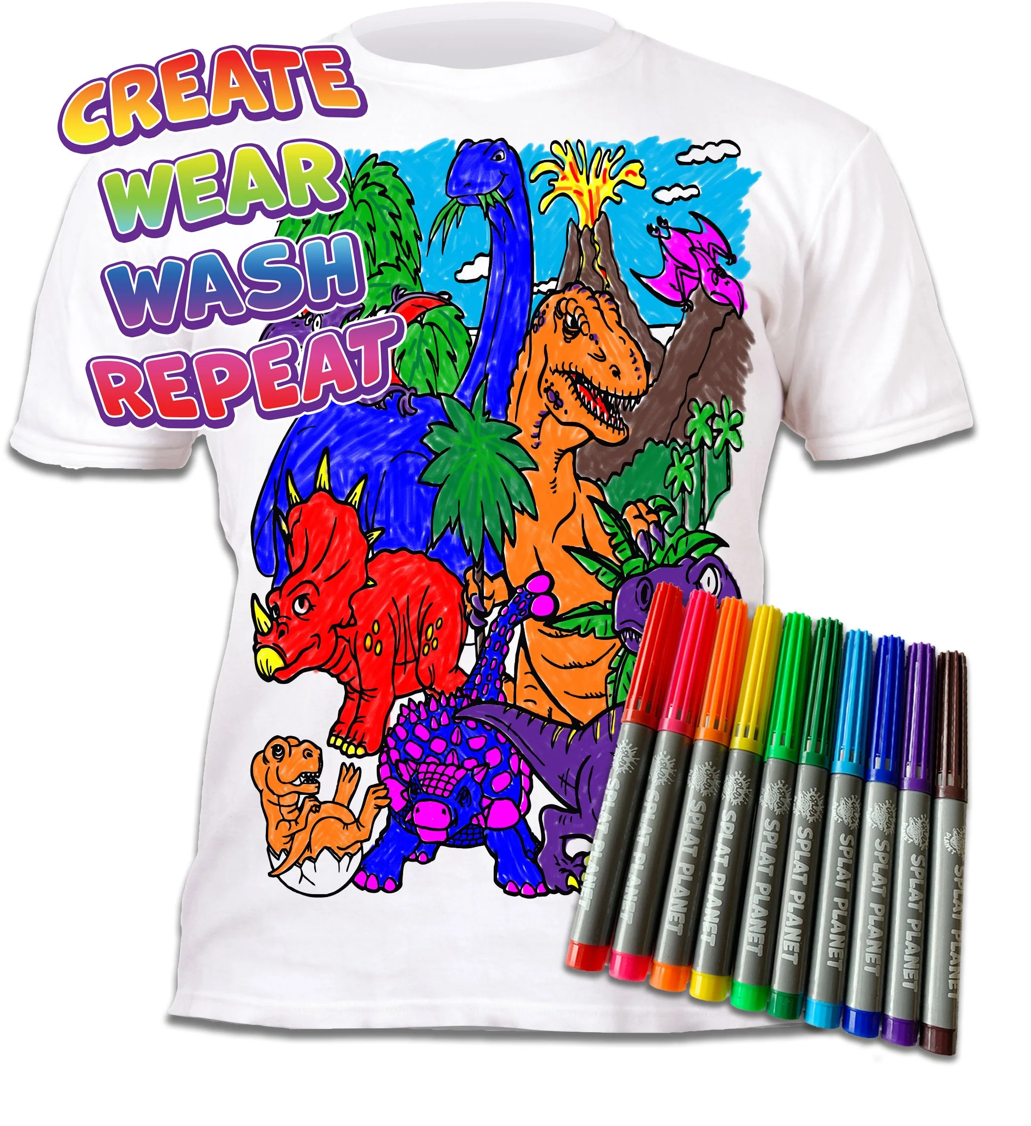 Dinosaur Colour In T-Shirts - Image 3