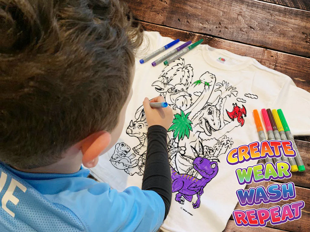 Dinosaur Colour In T-Shirts - Image 4