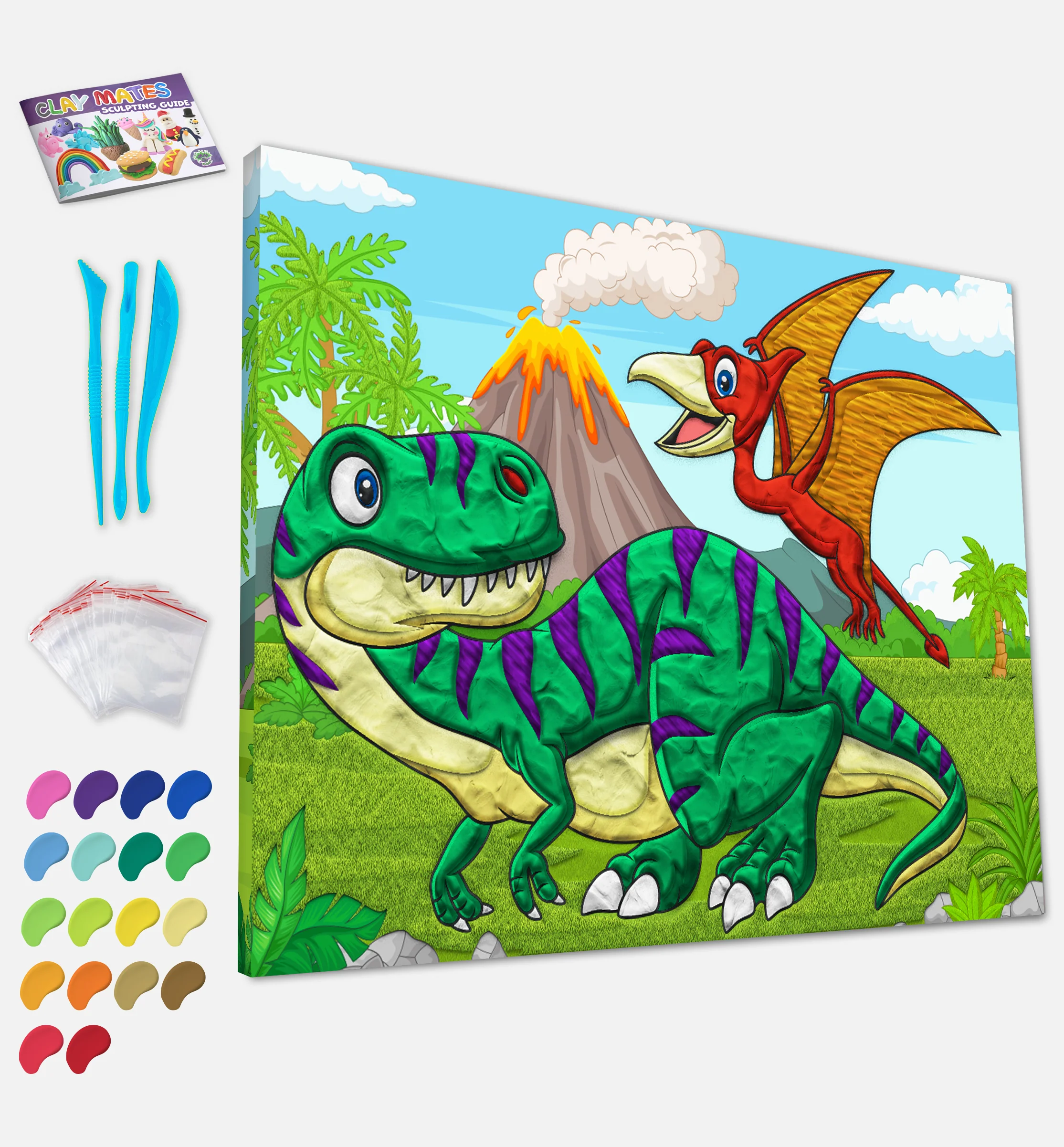 Dinosaurs Clay Painting - Image 2