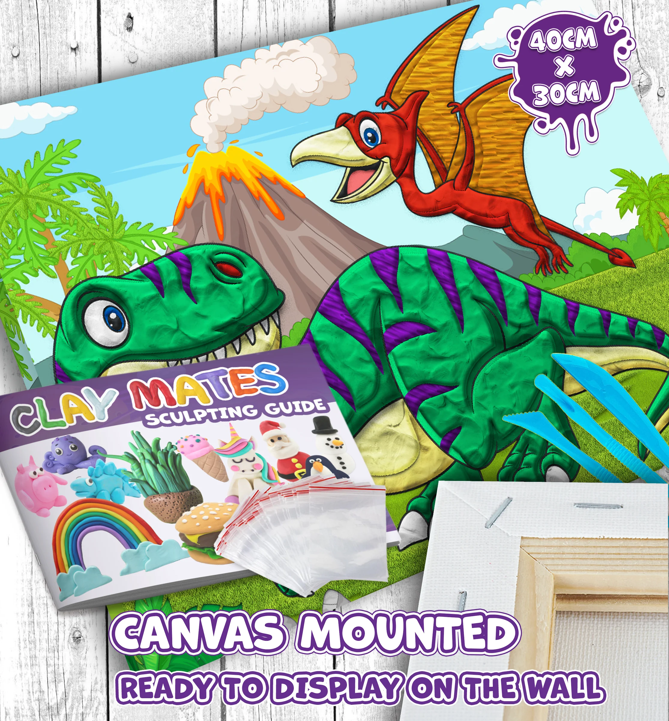 Dinosaurs Clay Painting - Image 3