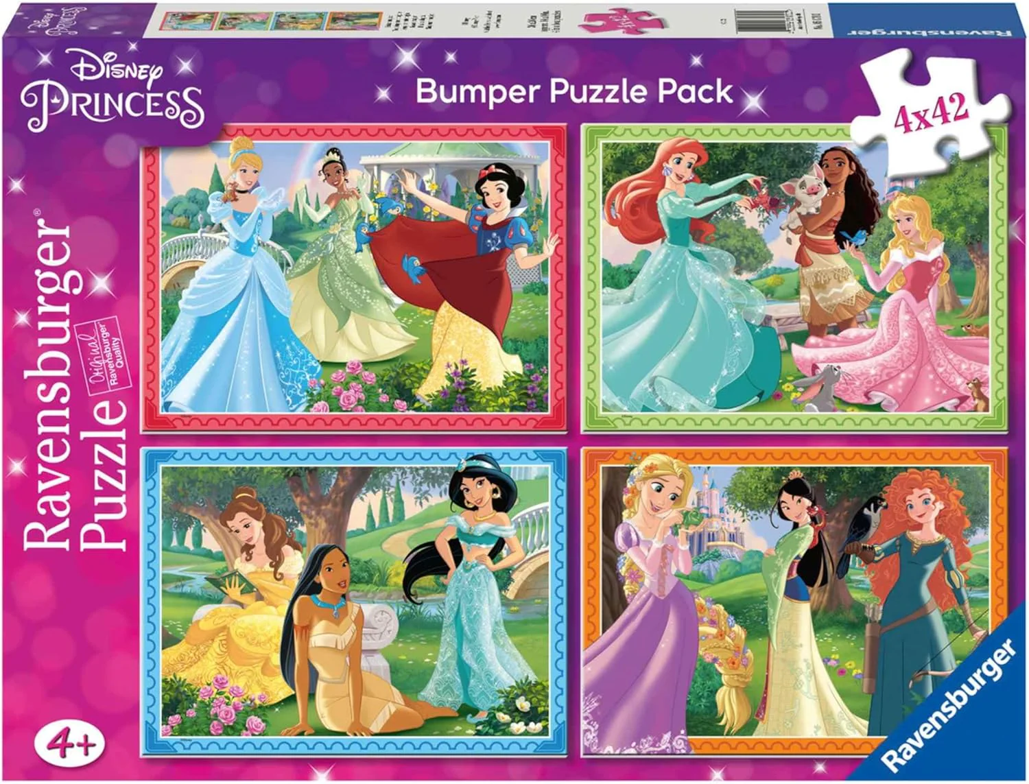 Ravensburger Disney Princess Bumber Pack 4x42 Piece Jigsaw Puzzle Bumber Pack - Image 2