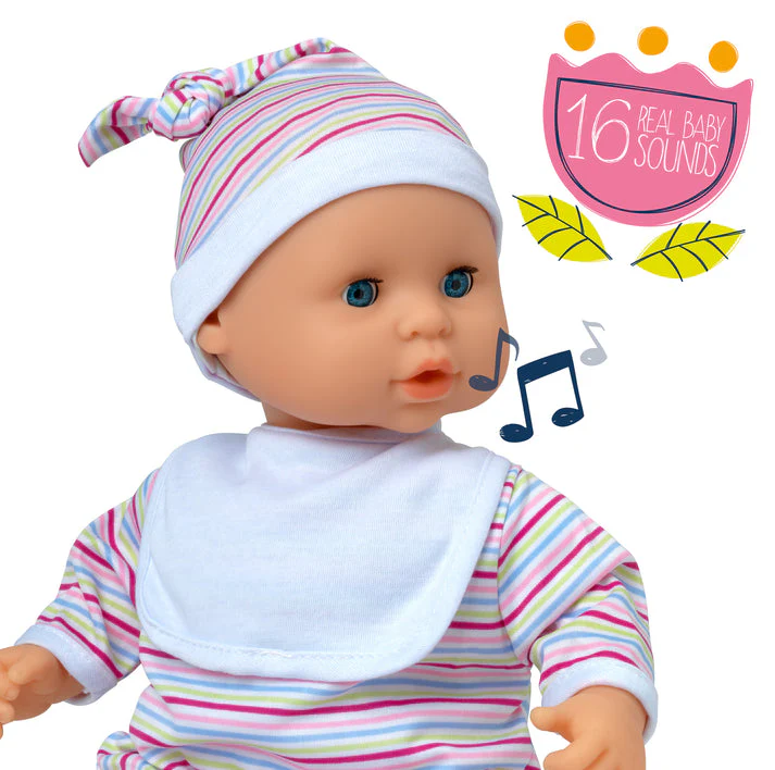 Dolls World Baby Babble 38cm Soft-Bodied Doll - Image 3