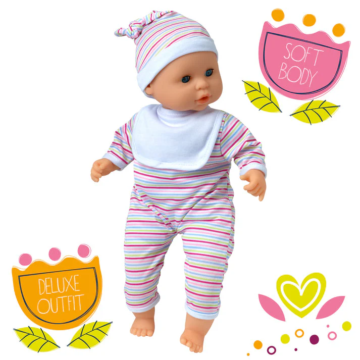 Dolls World Baby Babble 38cm Soft-Bodied Doll - Image 4