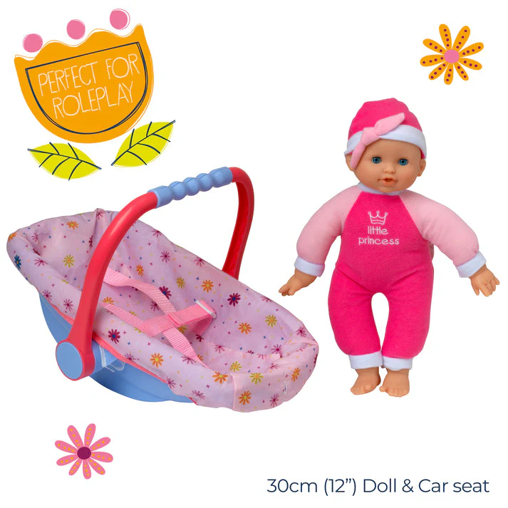 Dolls World Isabella 30cm Doll & Car Seat - Image 2