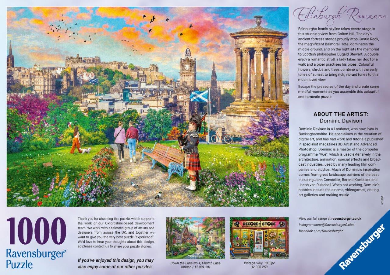 Ravensburger Edinburgh Romance 1000 Piece Jigsaw Puzzle - Image 3