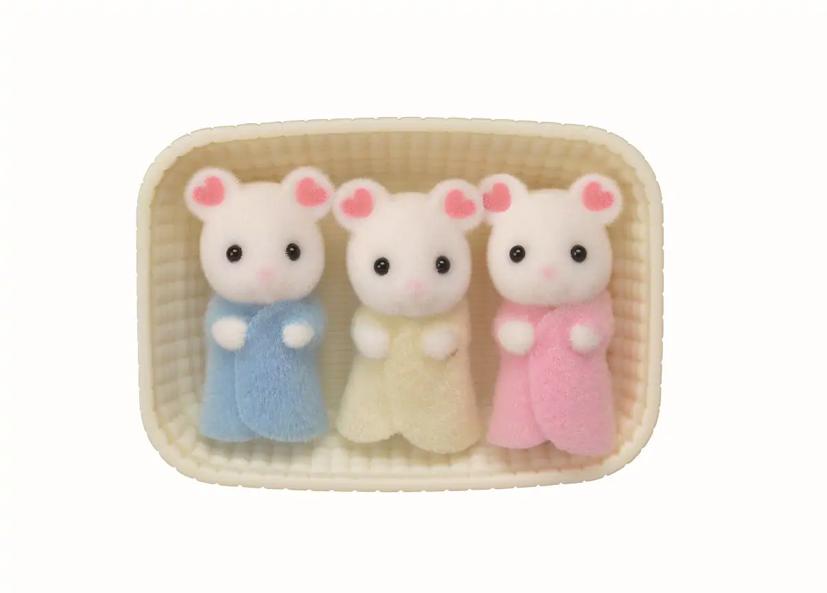 Sylvanian Families Marshmallow Mouse Triplets - Image 2