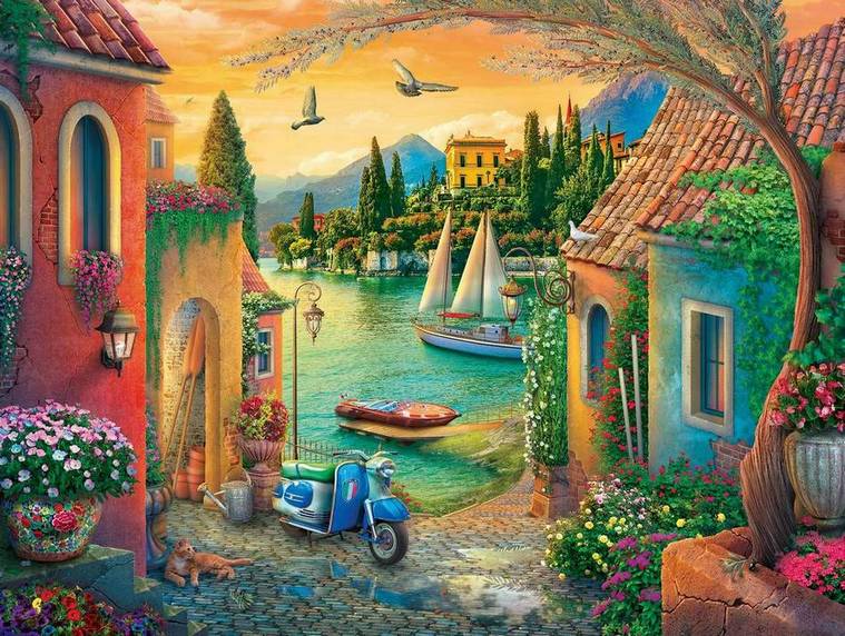 Ravensburger European Villa Views XL 750 Piece Jigsaw Puzzle - Image 2