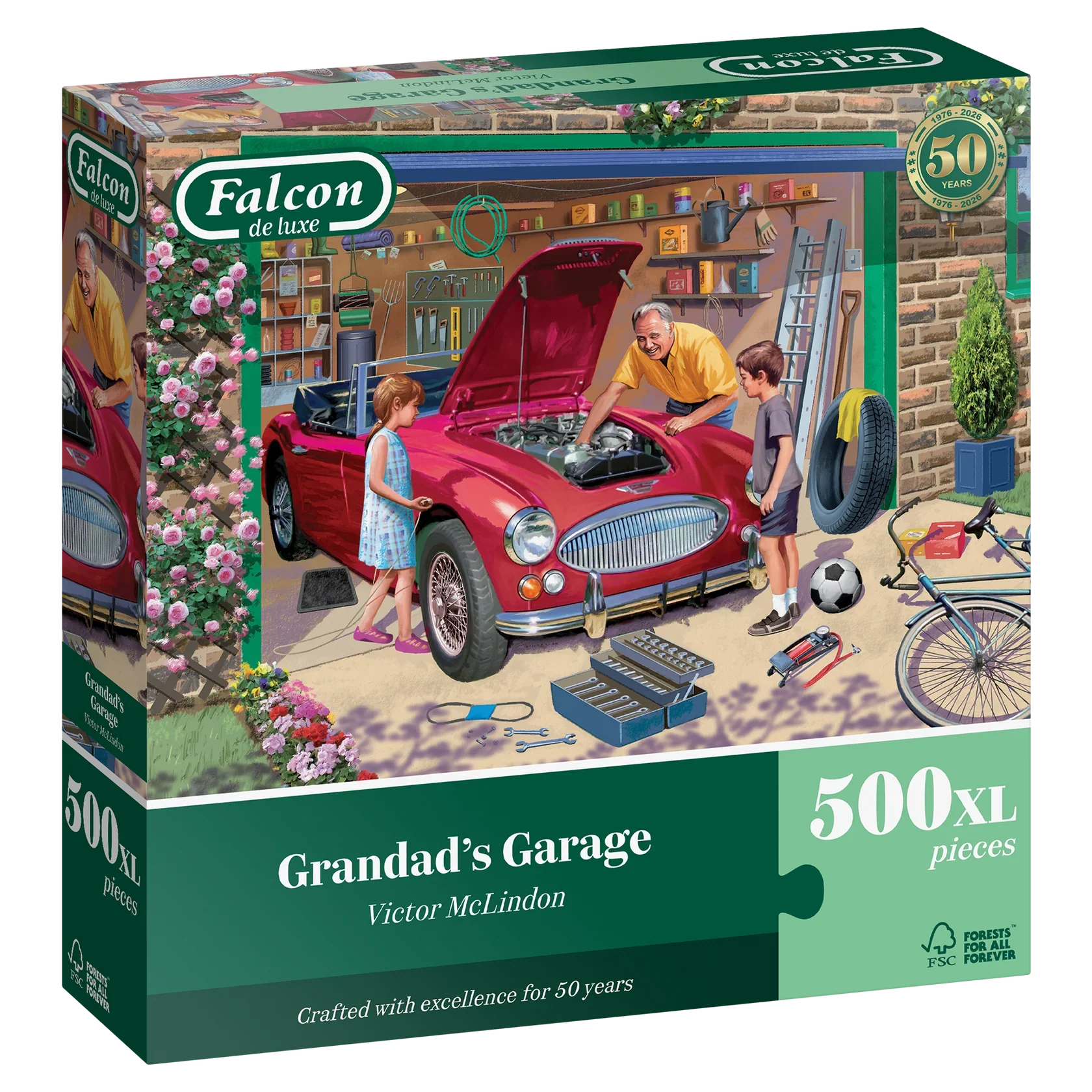 Jumbo Falcon de luxe Grandads Garage 500 Piece XL Jigsaw puzzle