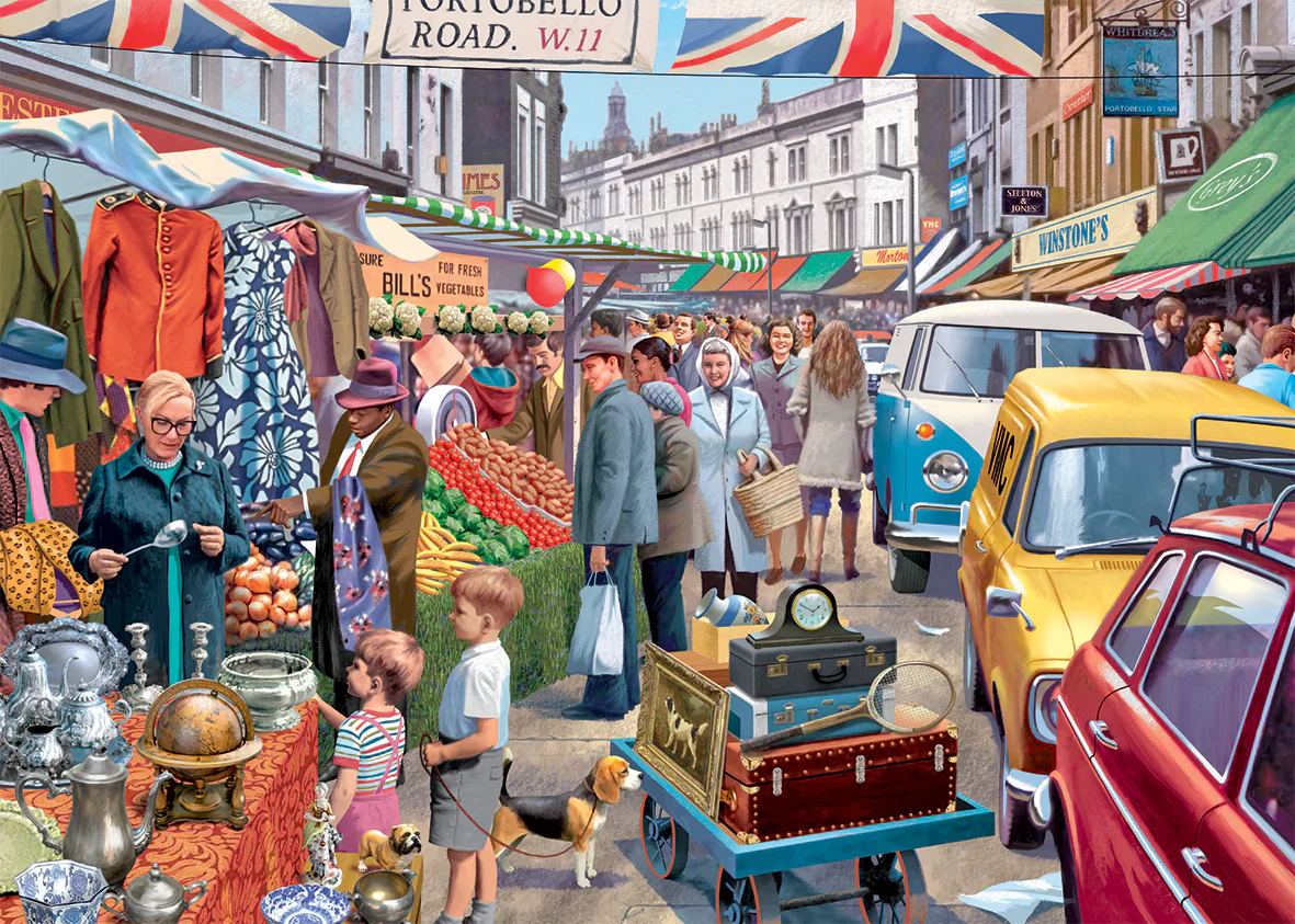 Jumbo Falcon de luxe Portobello Road Market 1000 Piece Jigsaw Puzzle - Image 2