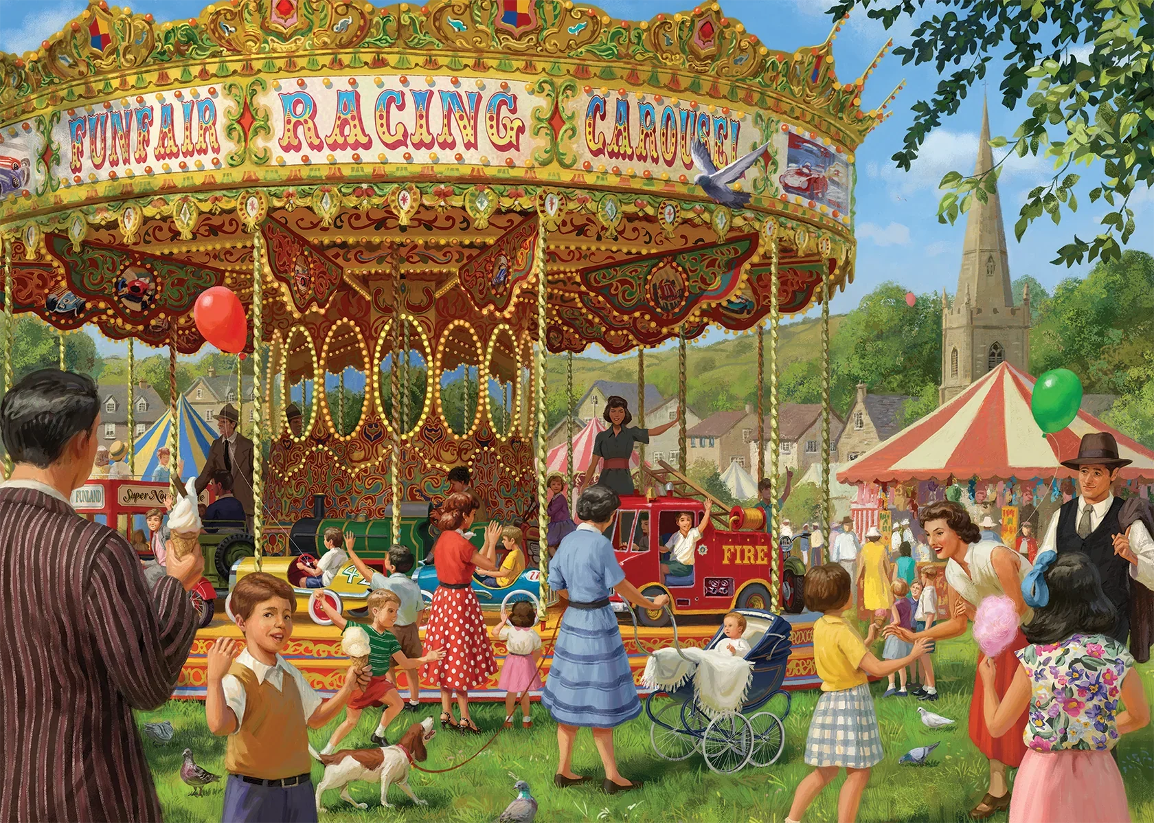 Jumbo Falcon de luxe The Carousel 1000 Piece Jigsaw Puzzle - Image 2