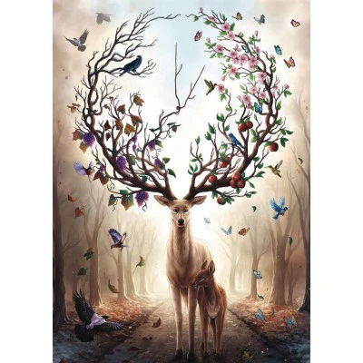 Ravensburger Fantasy Deer 1000 Piece Jigsaw Puzzle - Image 2