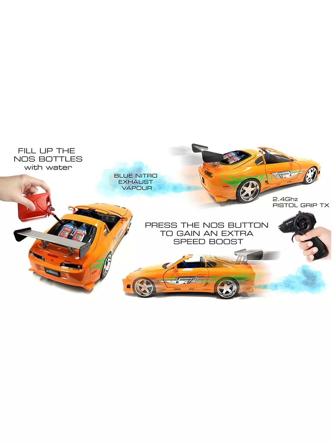 Fast & Furious Rc Nitro Powered Vapor Toyota Supra 1:24 - Image 4