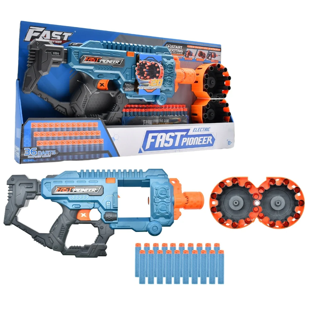 Fast Pioneer Electric Drum Load Soft Bullet Toy Gun - Image 2