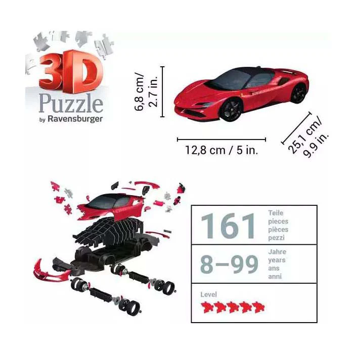 Ravensburger Ferrari SF 90 Stradale 108 Piece 3D Jigsaw Puzzle - Image 3