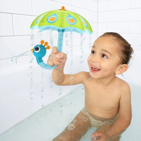 Yookidoo Fill 'N' Rain Peacock Umbrella Bath Toy - Green - Image 2