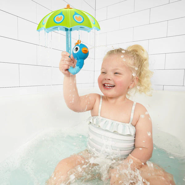 Yookidoo Fill 'N' Rain Peacock Umbrella Bath Toy - Green - Image 3