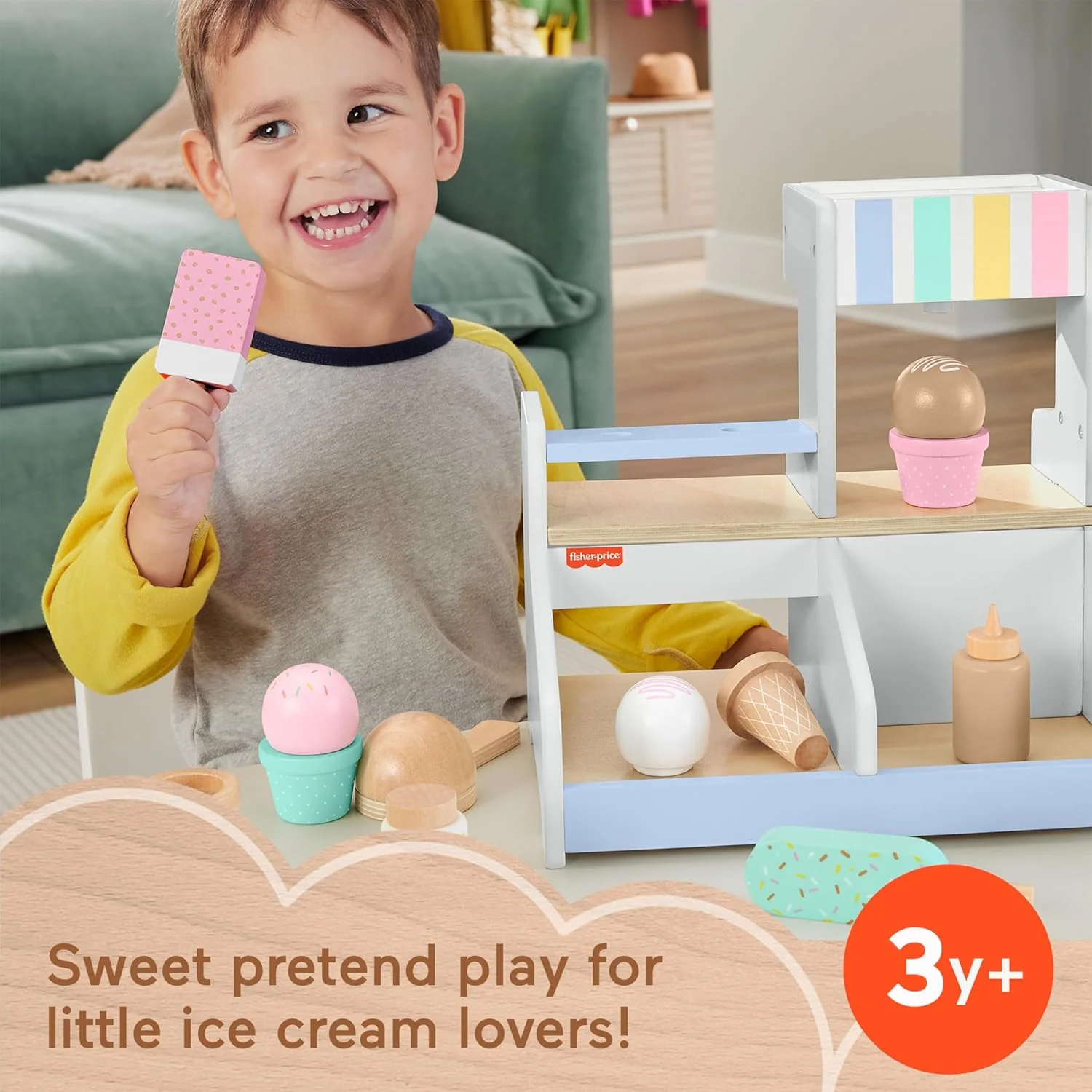 Fisher Price Wooden Ice Cream Shop - Image 3