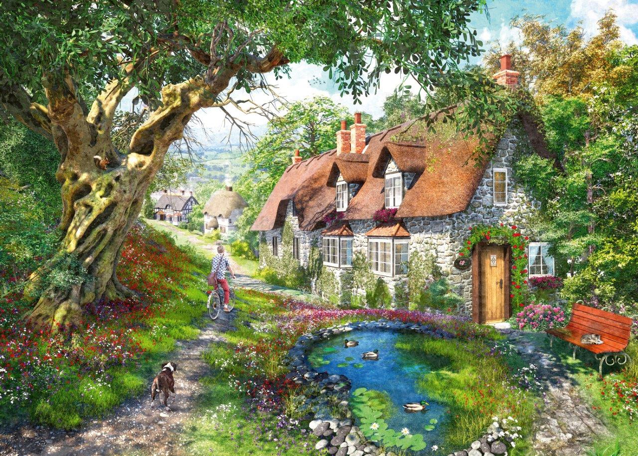 Ravensburger Flower Hill Lane 1000 Piece Jigsaw Puzzle - Image 2