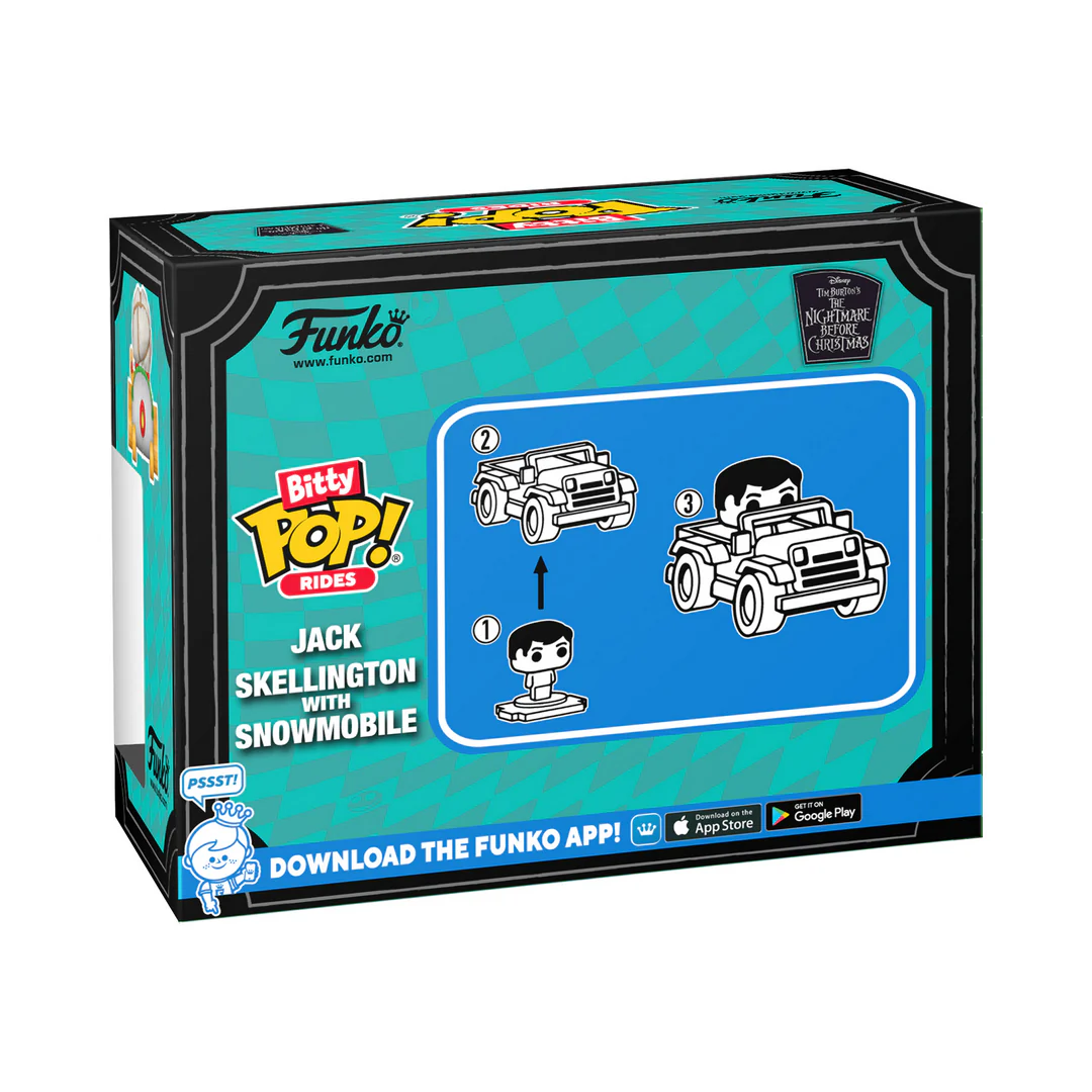 Funko Bitty POP! Ride: The Nightmare Before Christmas - Jack Skeleton with Snowmobile - Image 2