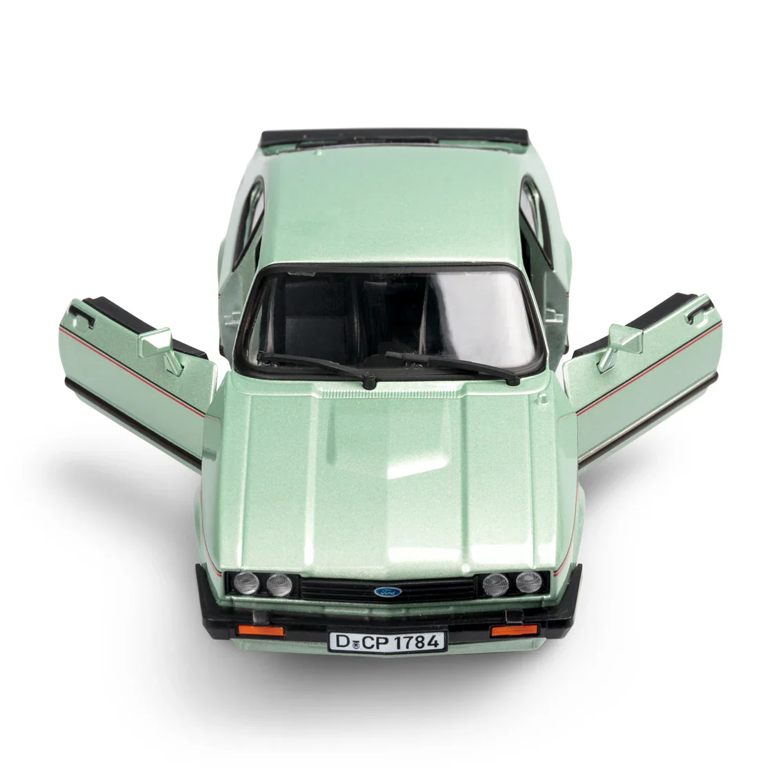 Burago Ford Capri 1982 Light Green 1:24 Diecast Model Car - Image 3