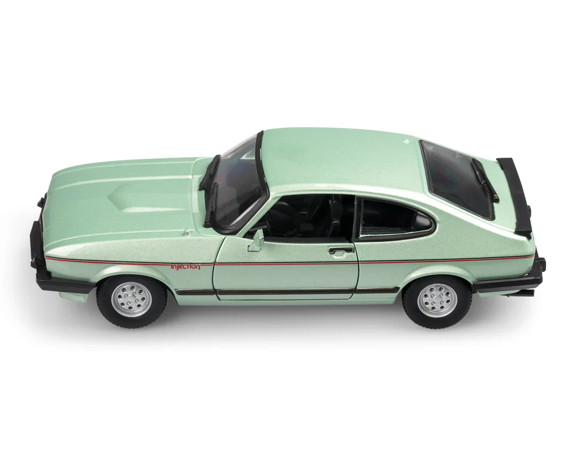 Burago Ford Capri 1982 Light Green 1:24 Diecast Model Car - Image 4