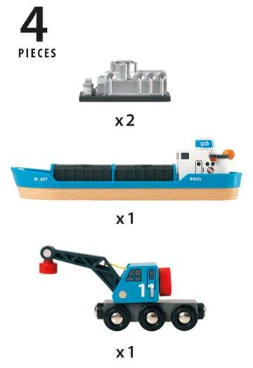 BRIO Freight Ship & Crane - Image 3