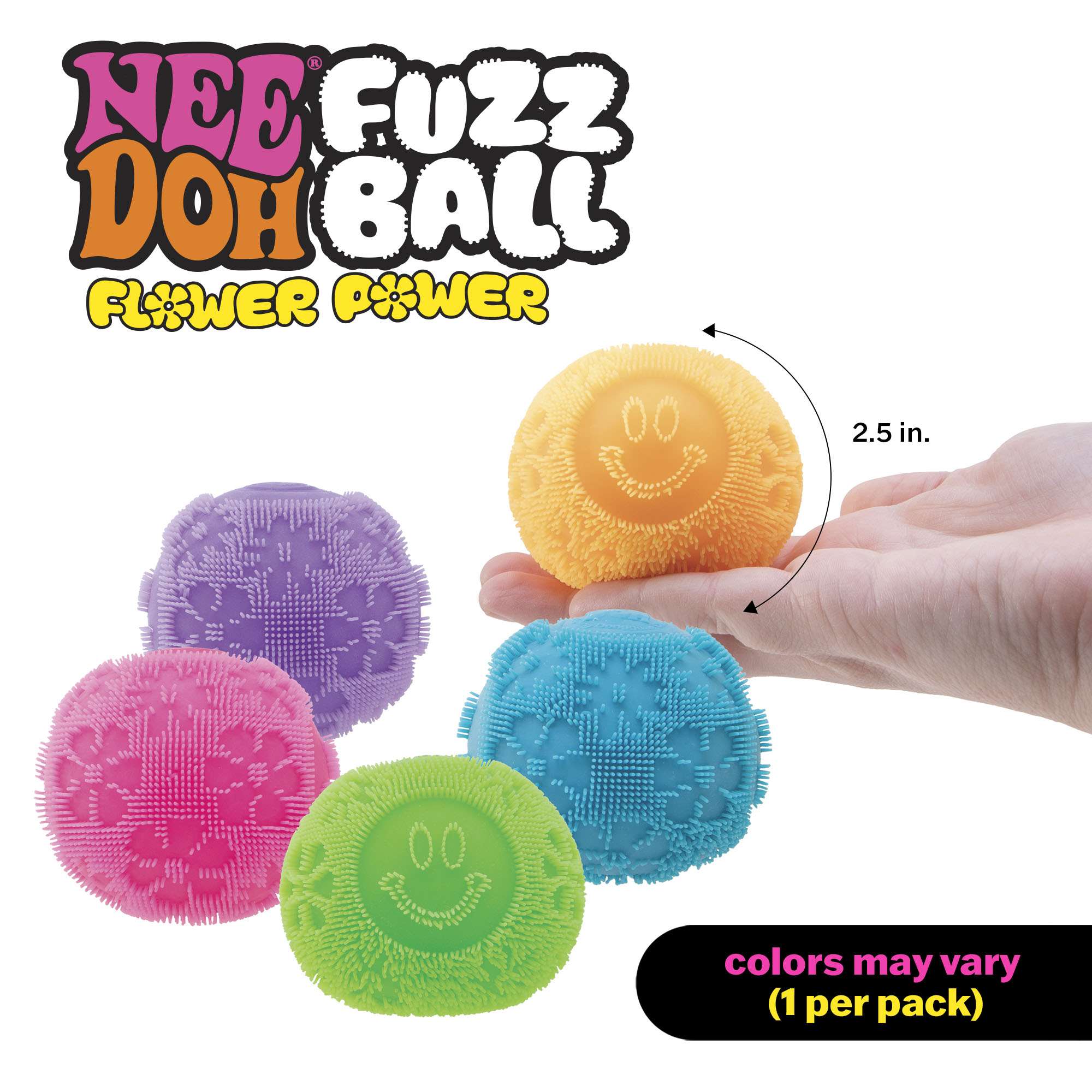 Needoh Fuzz Ball Flower Power Asst - Image 2