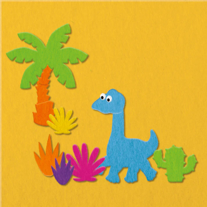 Fuzzy Felt Dinosaur Drawer Gift Set - Image 2
