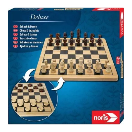 Game Noris Dlx Wooden Chess & Checkers