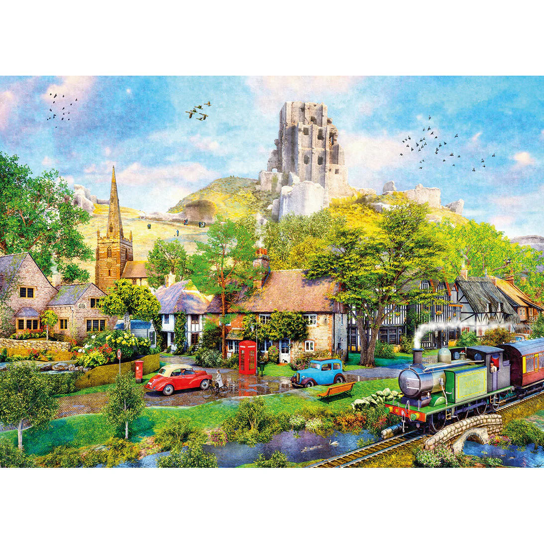 Gibsons Below Corfe Castle 1000 piece Jigsaw Puzzle - Image 2