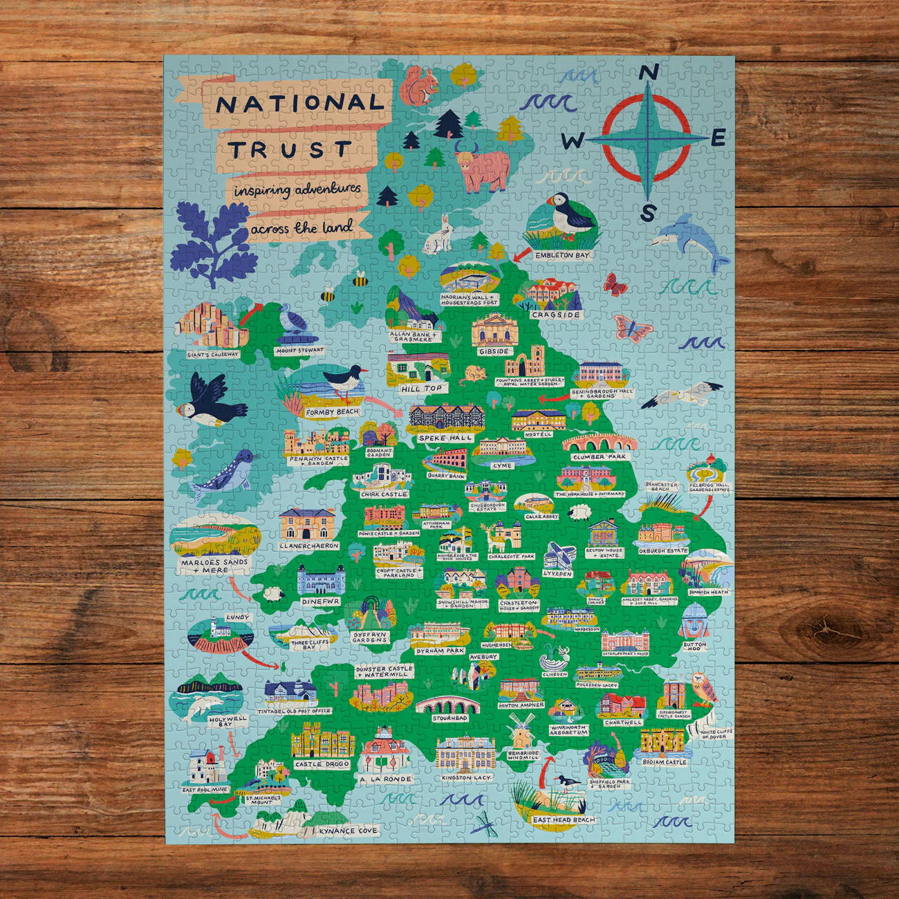 Gibsons National Trust: Across the Land 500 piece Jigsaw Puzzle - Image 3