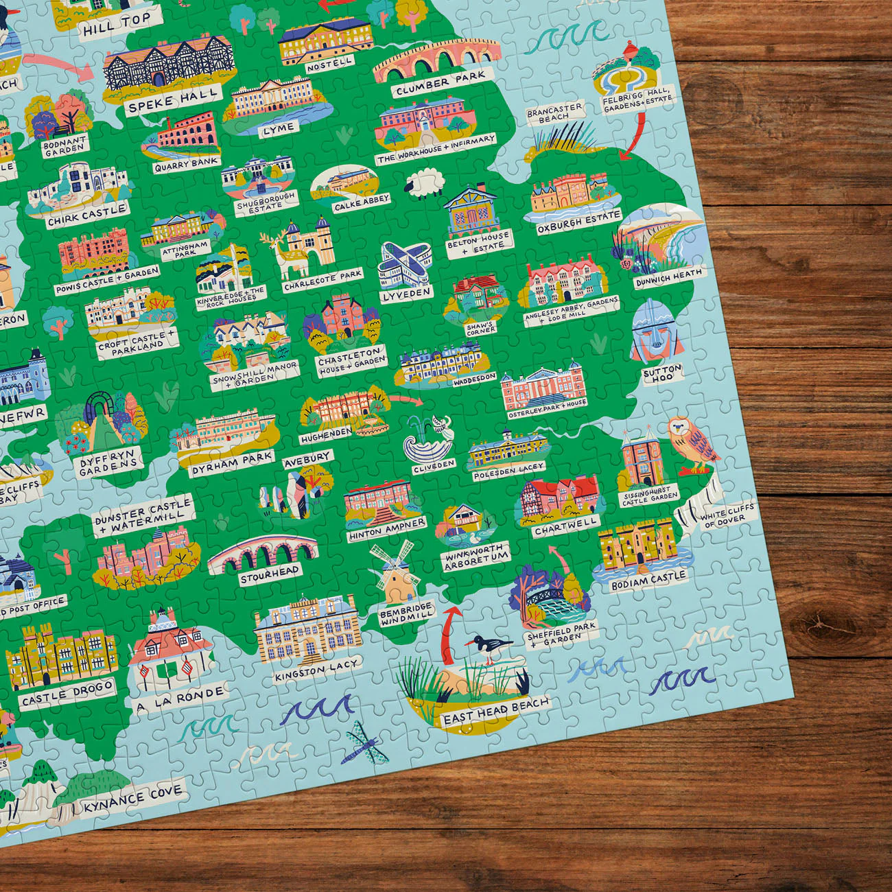 Gibsons National Trust: Across the Land 500 piece Jigsaw Puzzle - Image 4