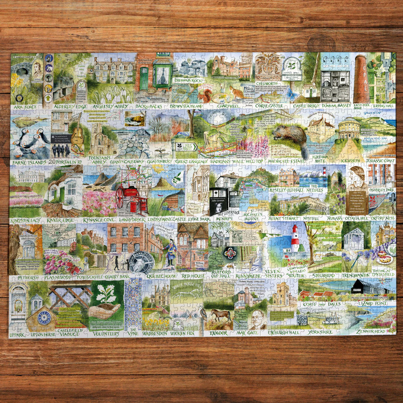 Gibsons National Trust: Landmarks & Landscapes 1000 piece Jigsaw Puzzle - Image 3