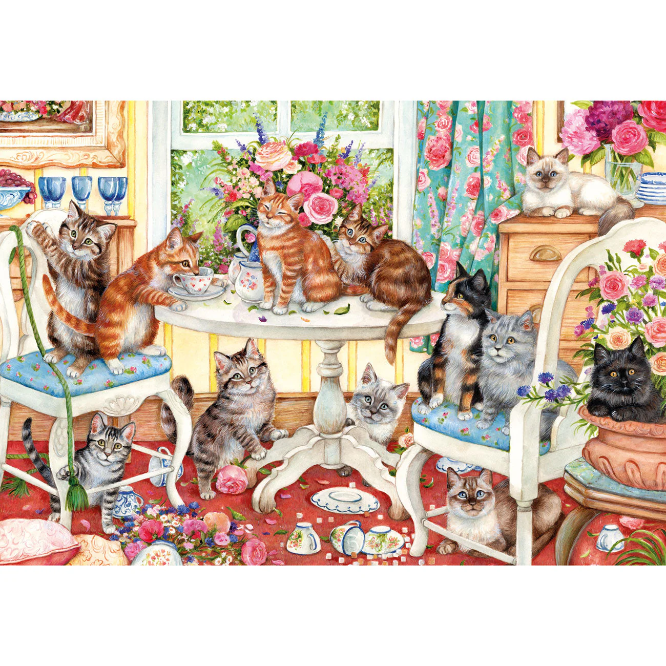 Gibsons Tails from the Tea Party 500 piece Jigsaw Puzzle - Image 2