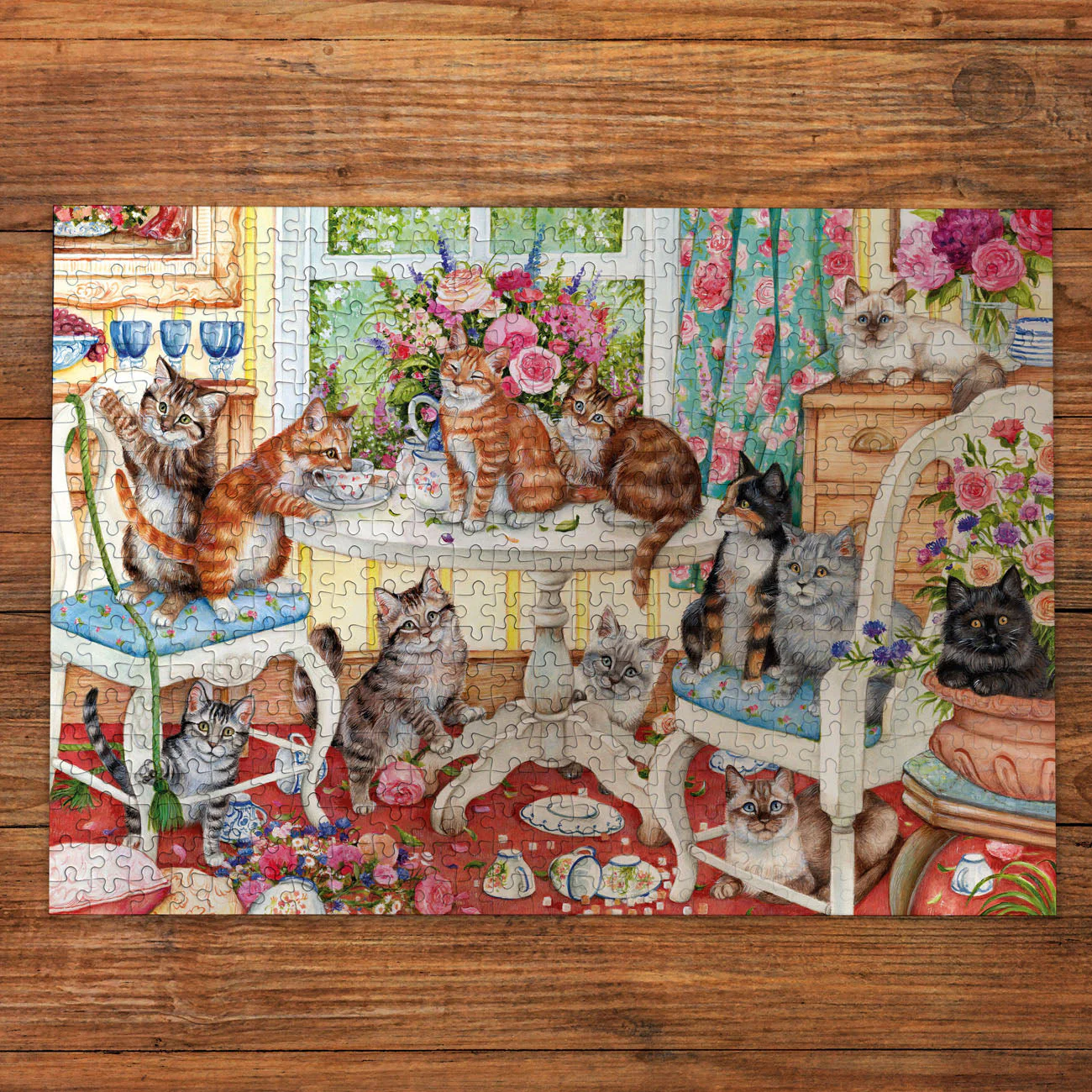 Gibsons Tails from the Tea Party 500 piece Jigsaw Puzzle - Image 3