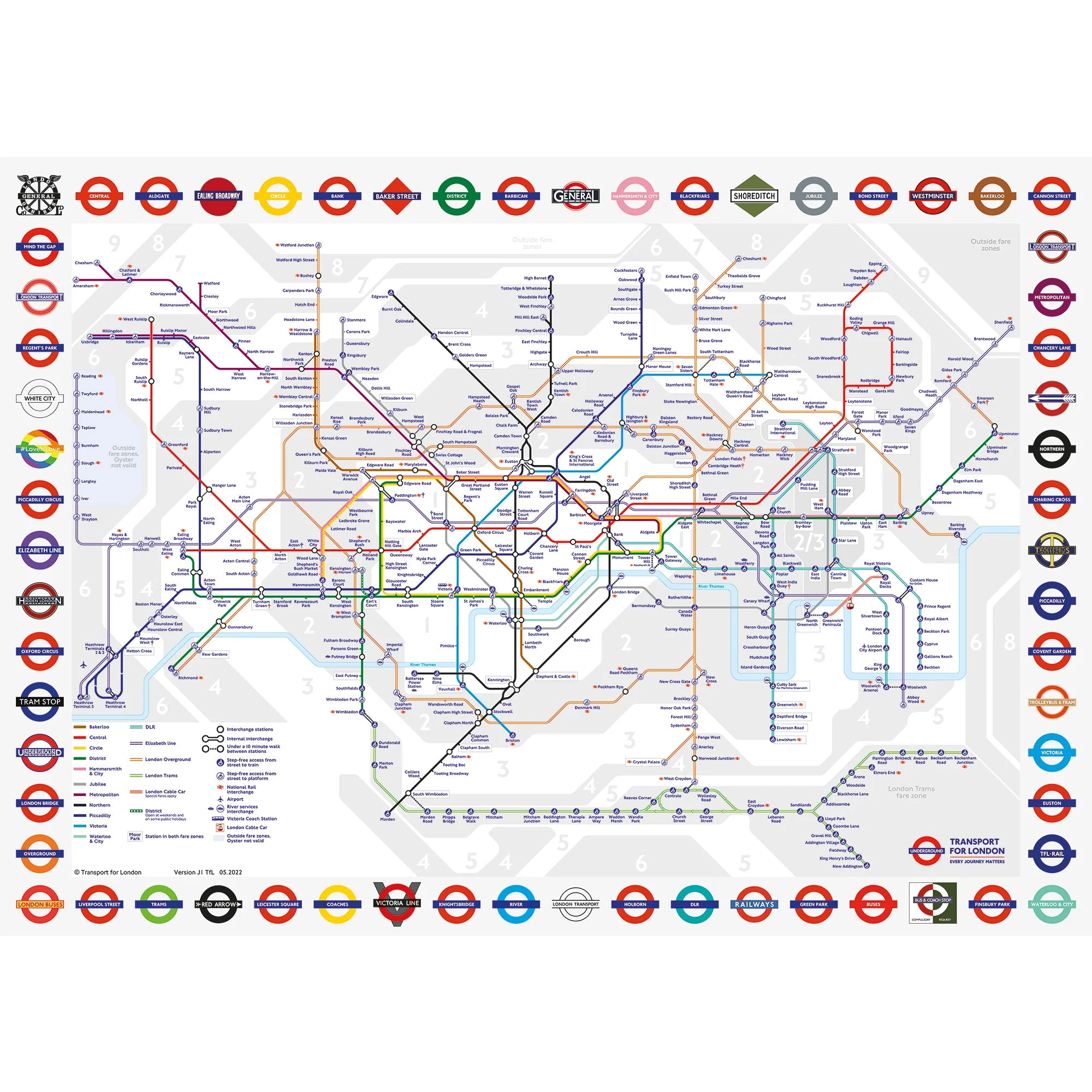 Gibsons TfL: London Tube Map 1000 piece Jigsaw Puzzle - Image 2