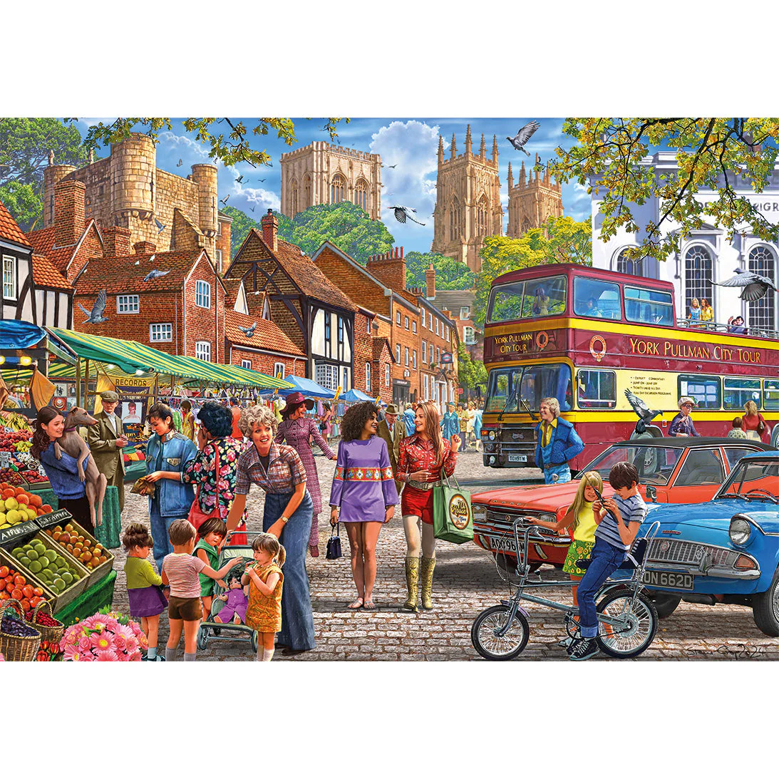 Gibsons York Market 250 X-Large piece Jigsaw Puzzle - Image 4