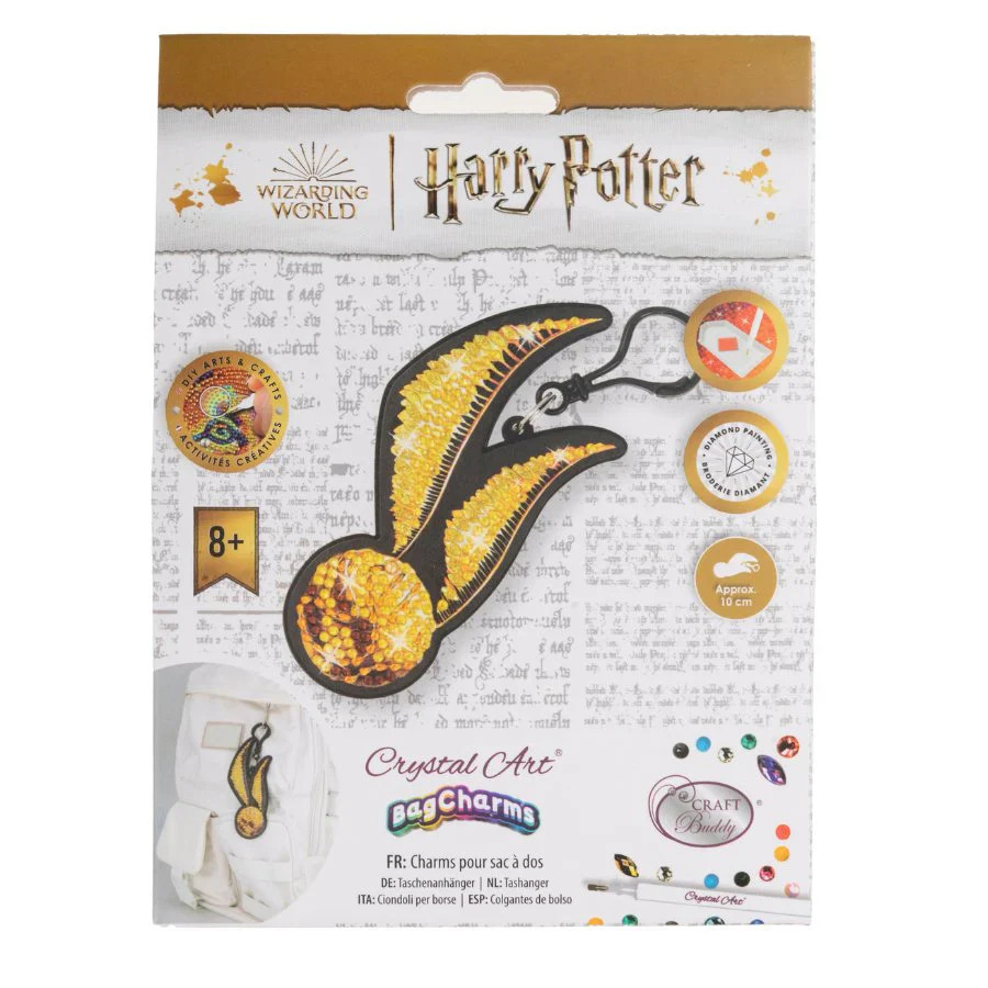 Golden Snitch, Crystal Art Bag Charm