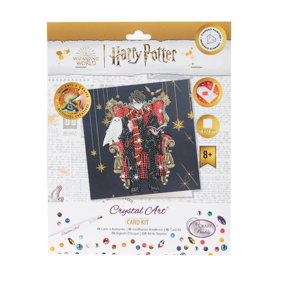 Harry & Hedwig Crystal Art Card