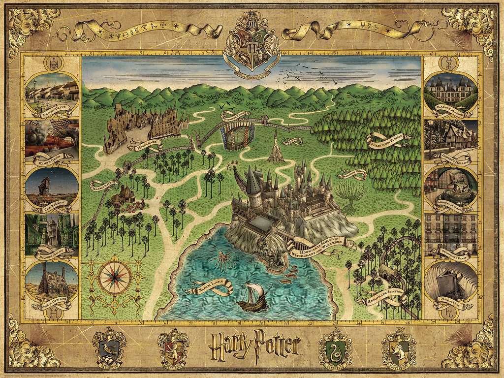 Ravensburger Hogwarts Map 1500 Piece Jigsaw Puzzle - Image 2