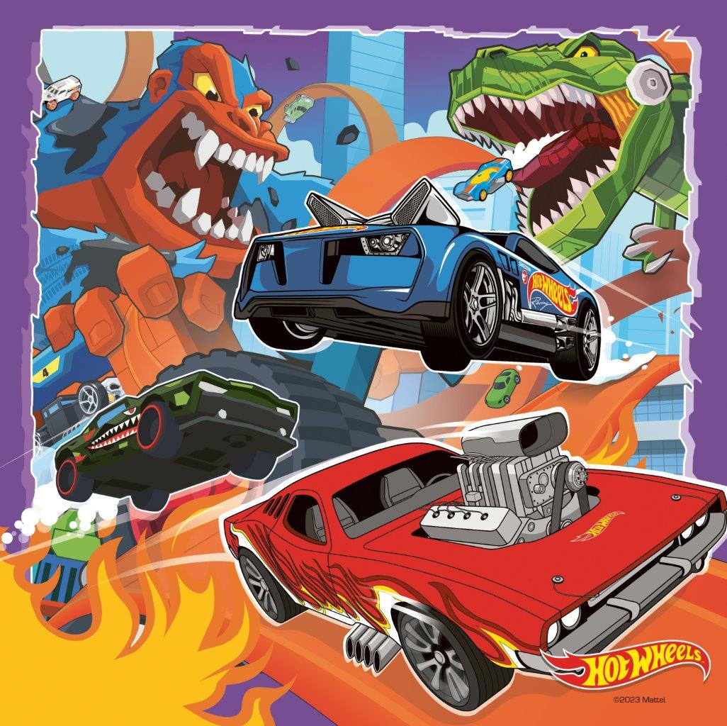 Ravensburger Hot Wheels 3x49 Piece Jigsaw Puzzle - Image 3