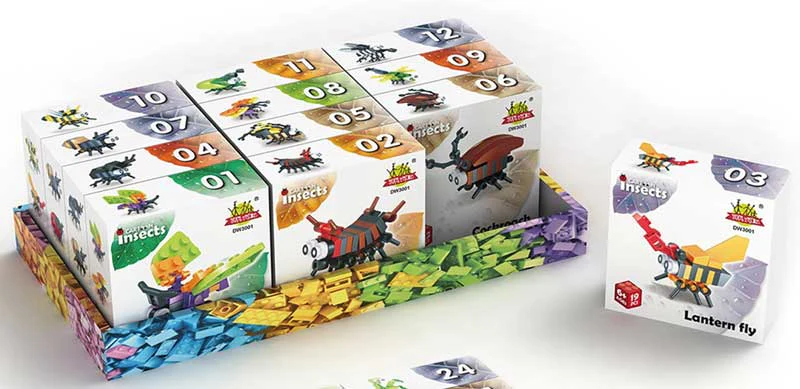 Blocks Insects Kit 24 Asst