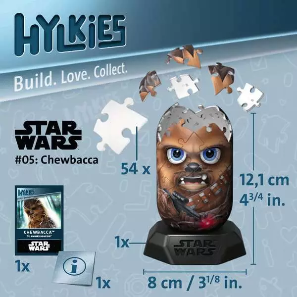 Ravensburger Hylkies Star Wars Chewbacca 3D Jigsaw Puzzle - Image 7