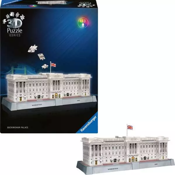 Ravensburger Iconics Buckingham Palace Light Up 216 Piece 3D Jigsaw Puzzle - Image 3